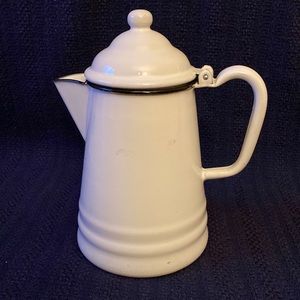 Enamelware vintage coffee pot